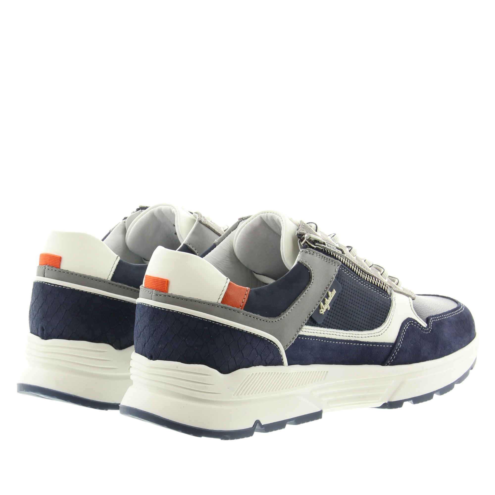 Australian Footwear Connery Width H 15.1646.04 SIV Blue-Grey-Orange