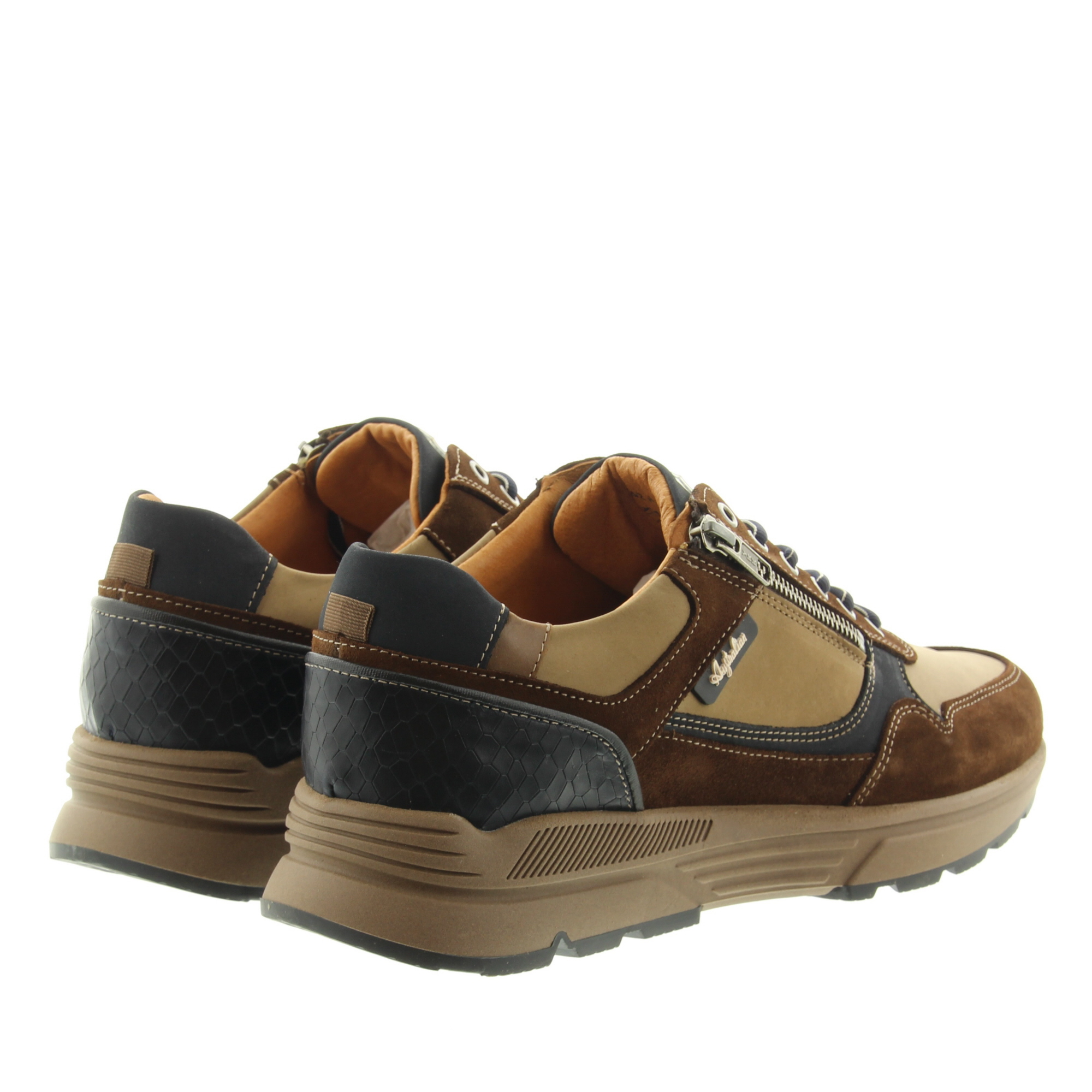 Australian Footwear 15.1646.05 Connery Width H L08 Taupe-Blue