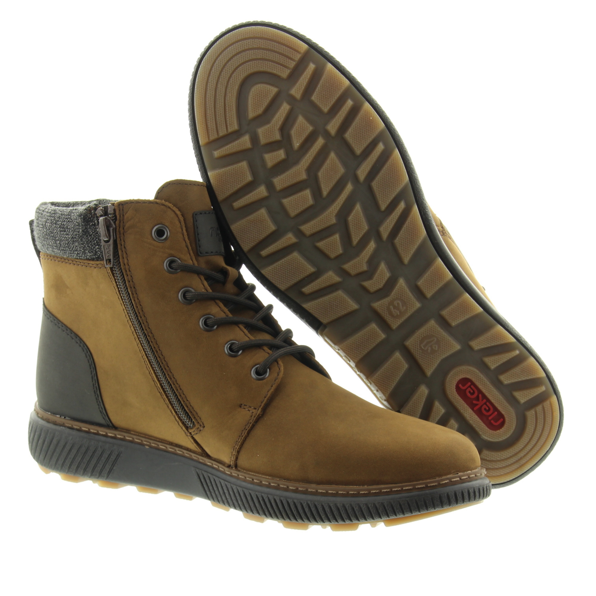 Rieker B3343 26 Tabak Schwarz Granit