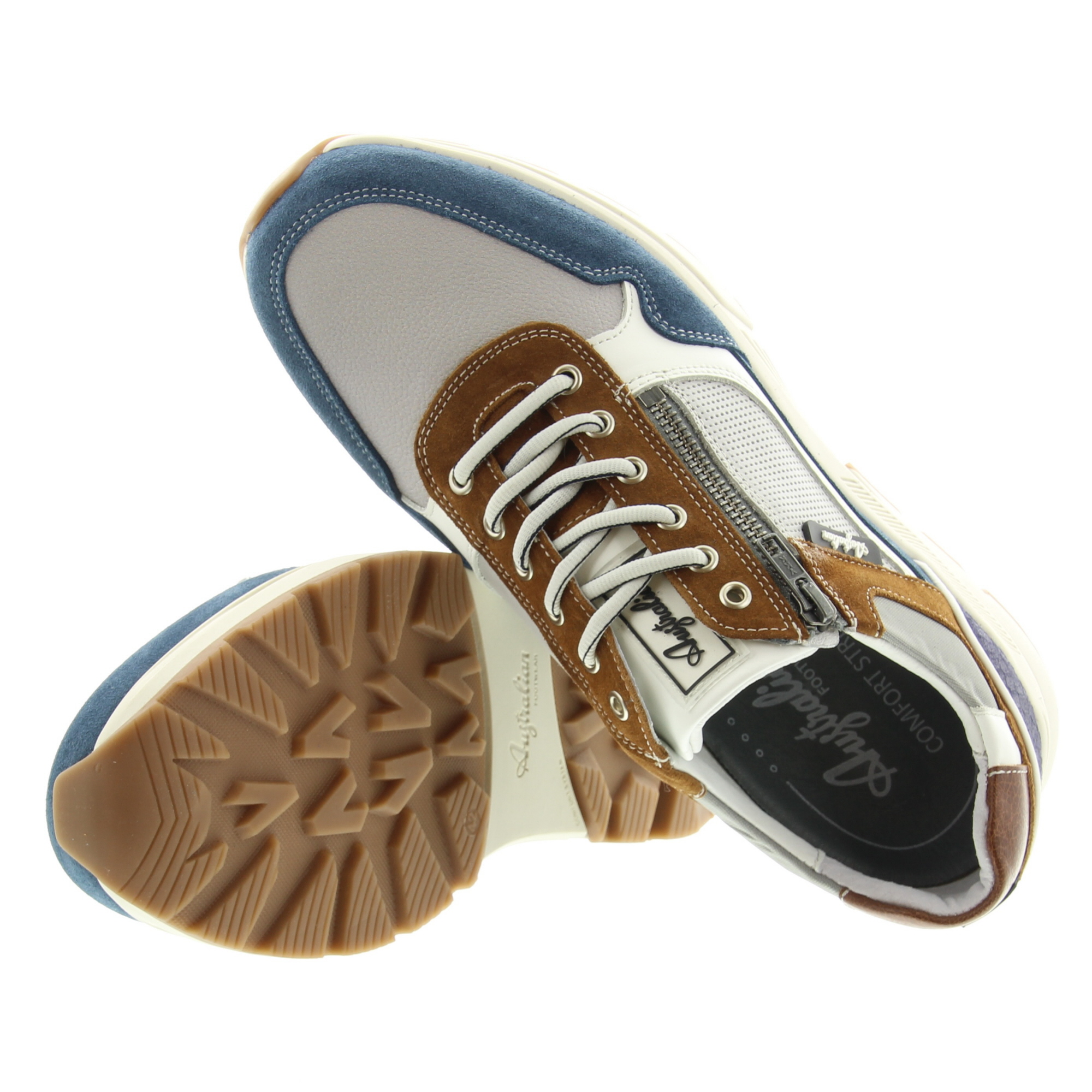 Australian Footwear Connery Width K 15.1682.02 KB3 Grey-Blue-Tan
