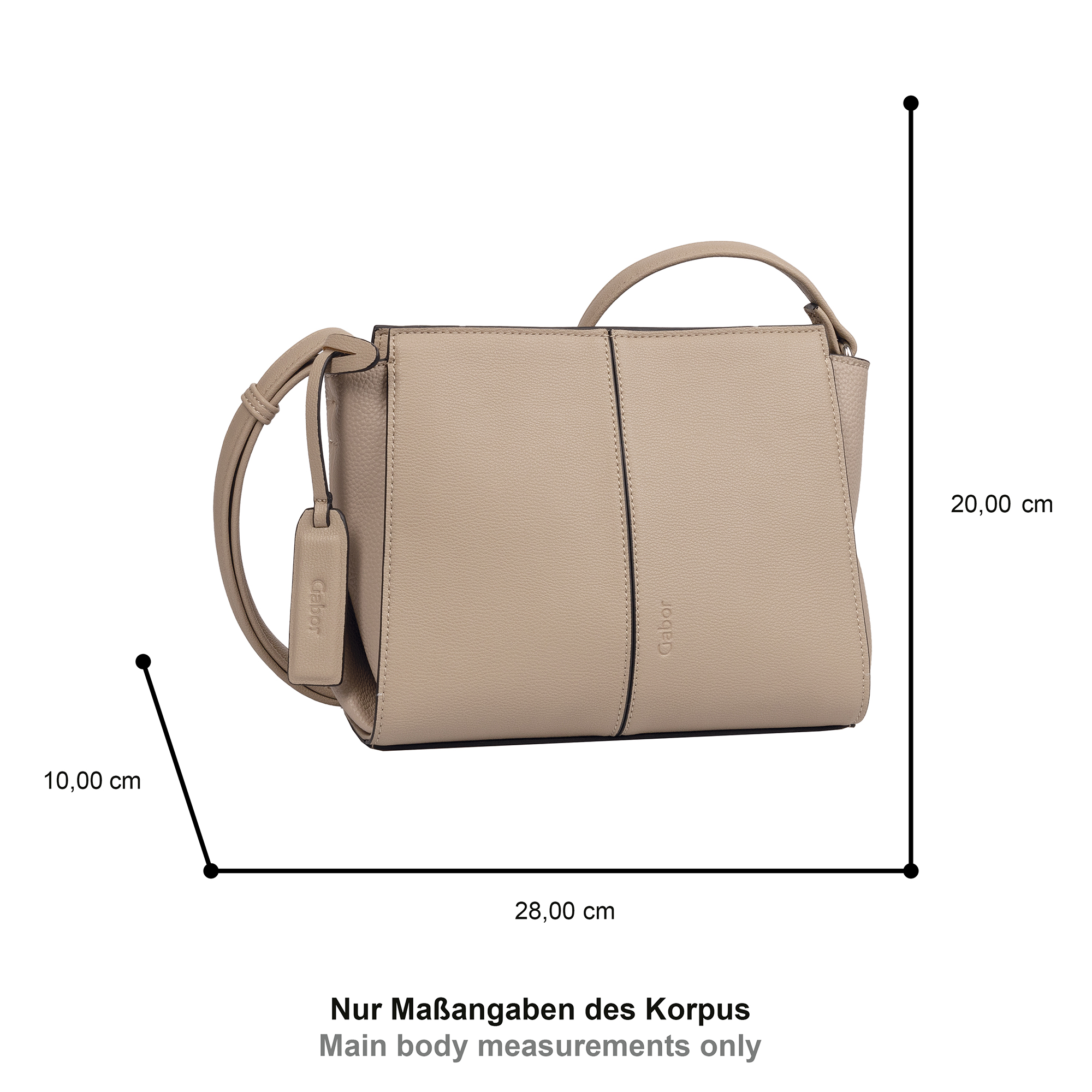Gabor Bags 011622 Marleen Cross Bag M 021 Taupe