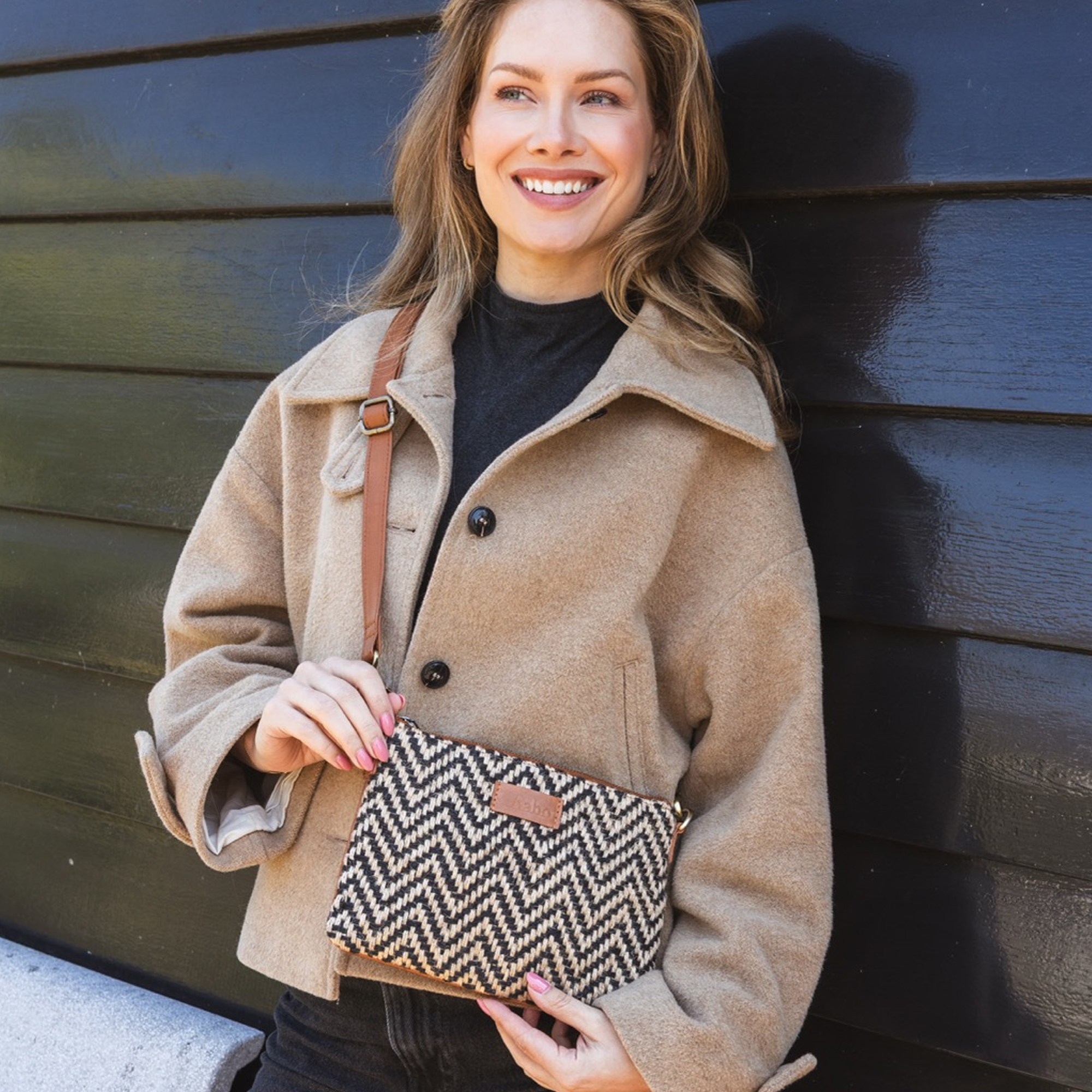 Chabo 202615 Romio Jaquard Crossbody 33 Cognac