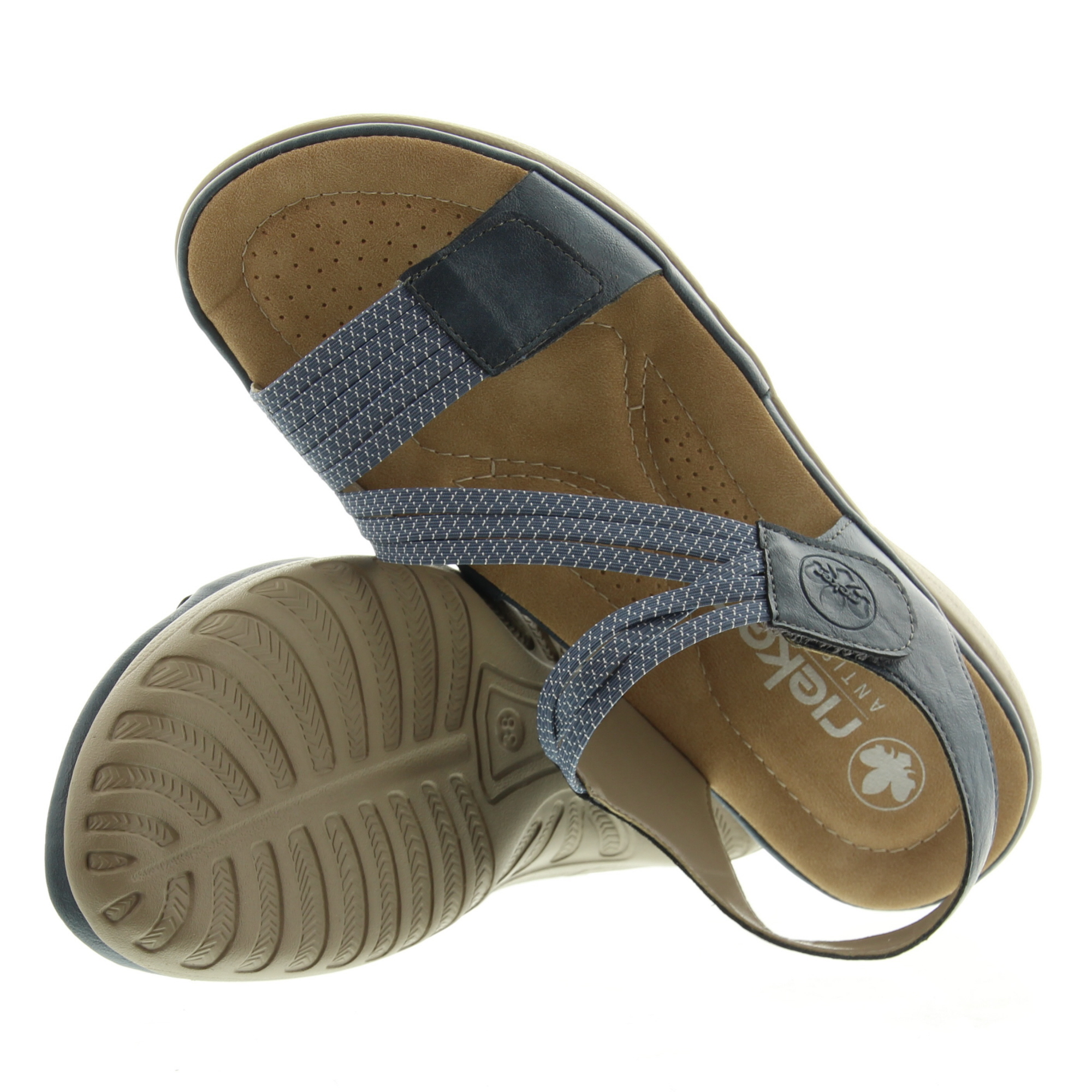 Rieker 64870 14 Royal Jeans-Weiss