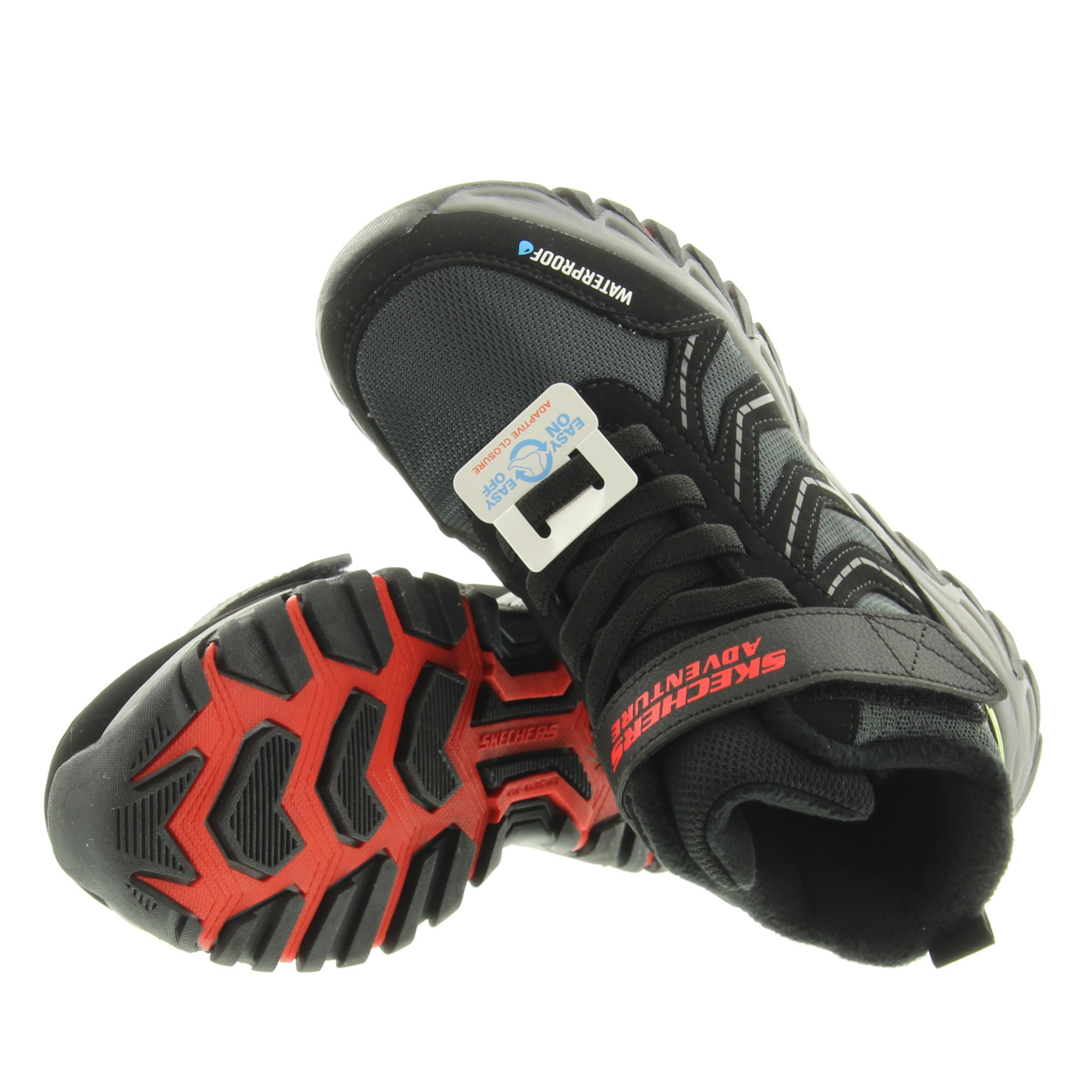 Skechers 406412L Rugged Tanger-Storm Trail BKRD Black Red