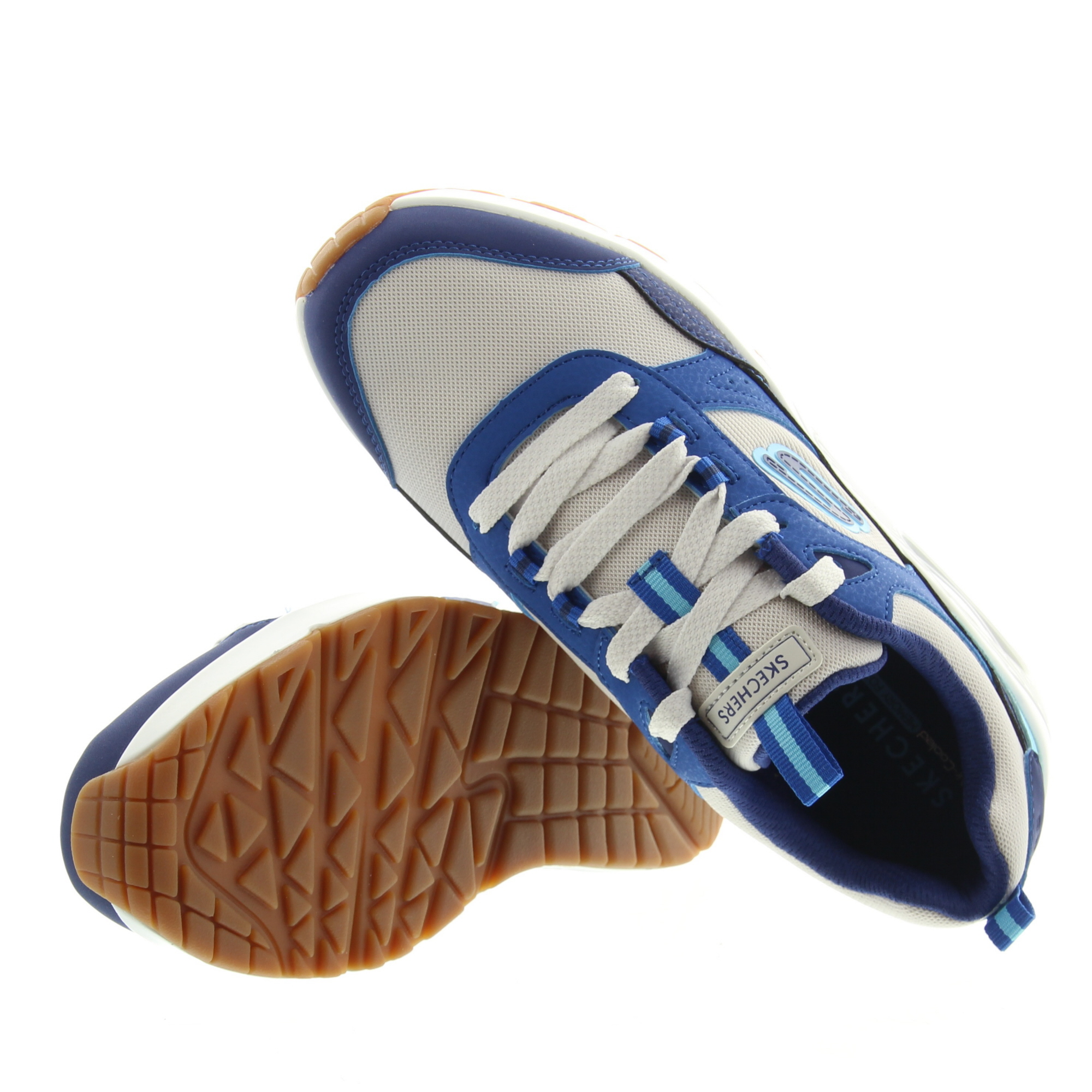 Skechers 403659 Uno-Retro LGBL Lightgrey Blu Groove