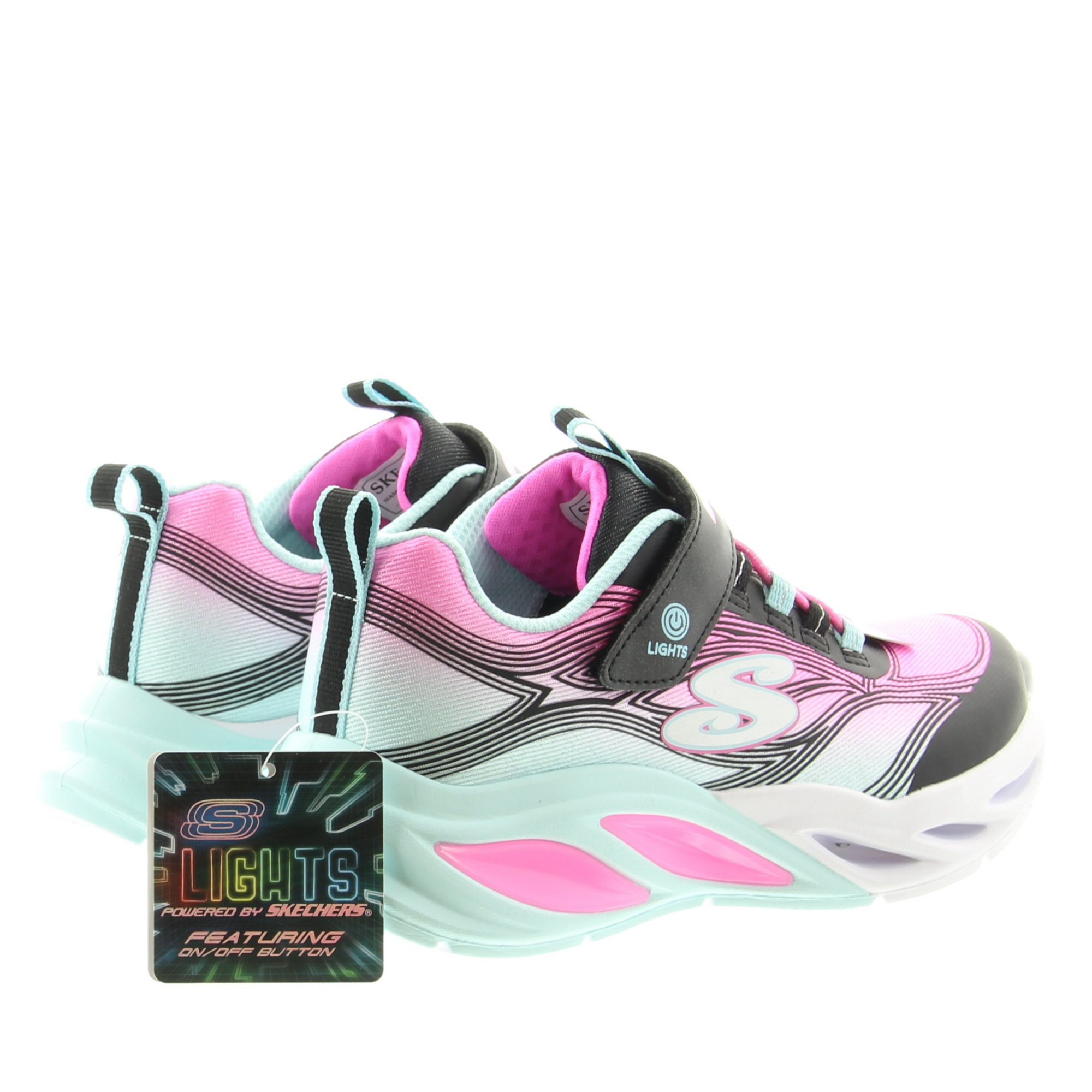 Skechers 303712L S-Lights Cosmic Glow BKMT Black Multi