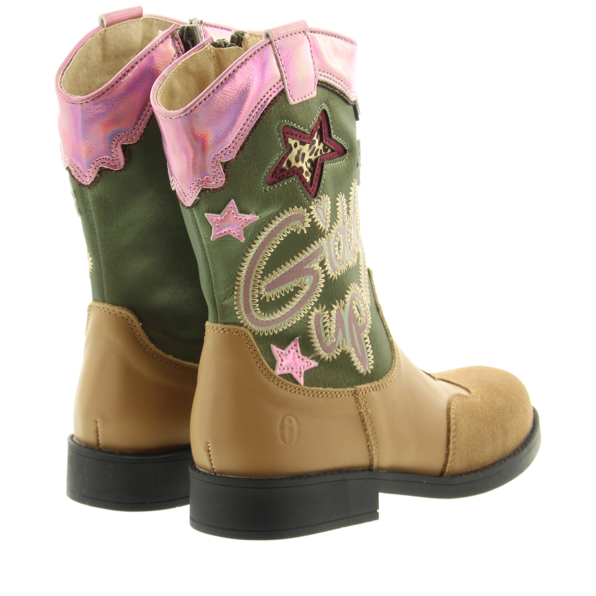 ShoesMe NW25W009-B Cognac Green Pink