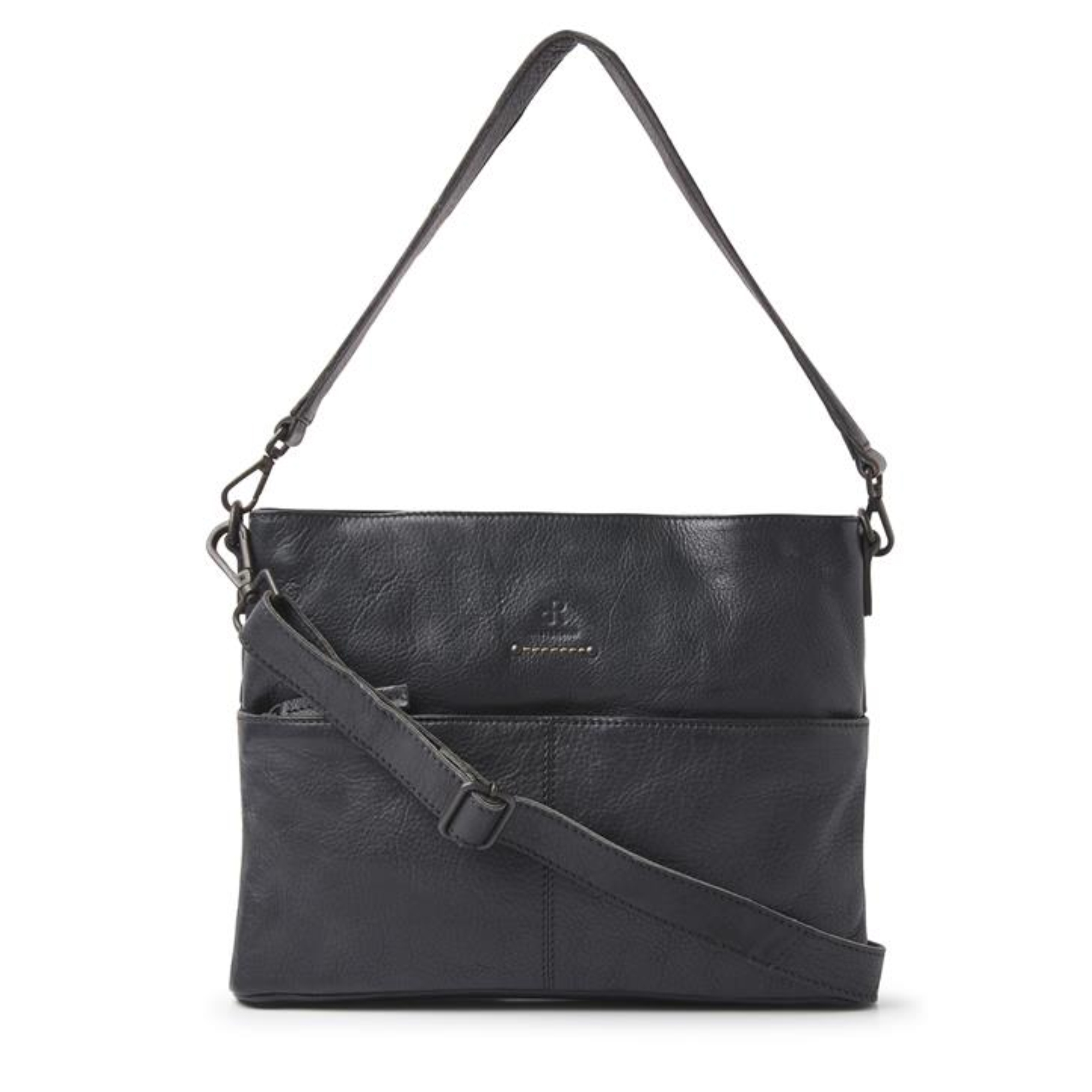H.J. de Rooy Lederwaren 933543 Hand-Schoudertas Black